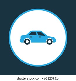 Automobile Colorful Icon Symbol. Premium Quality Isolated Sedan Element In Trendy Style.