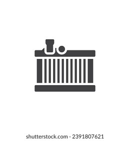 Automobile cooling system vector icon. filled flat sign for mobile concept and web design. Car radiator glyph icon. Symbol, logo illustration. Vector graphics