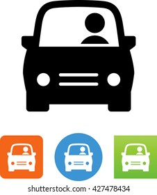 Automobile with driver icon