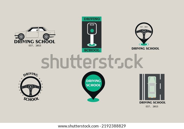 Automobile driving school\
vector logo.