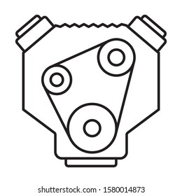 Automobile Engine Concept Vector Icon Design