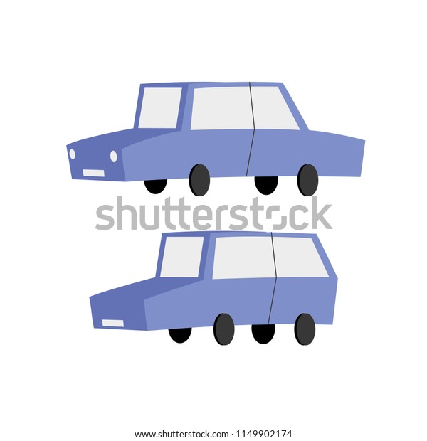 Automobile flat\
illustration, car funny\
vector