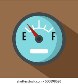 Icono del sensor de combustible para automóviles. Icono vectorial del sensor de combustible para vehículos de motor para redes aisladas en el fondo del café