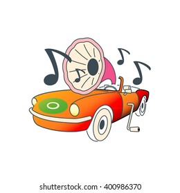 Automobile gramophone