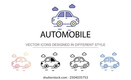 Diseño de icono de automóvil con fondo blanco