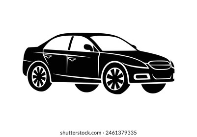 Automobile icon flat vector illustration.