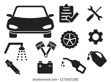 automobile icon set. vector illustration 
