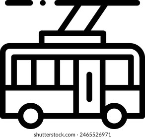 automobile icon. Thin Linear Style Design Isolated On White Background