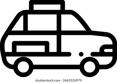 automobile icon. Thin Linear Style Design Isolated On White Background