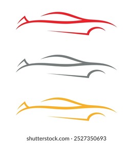 Automobile Icon Vector Logo Template. Set Automotive Illustration Design