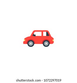 Automobile icon. Vector red car