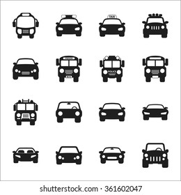 Automobile Icons Set. 