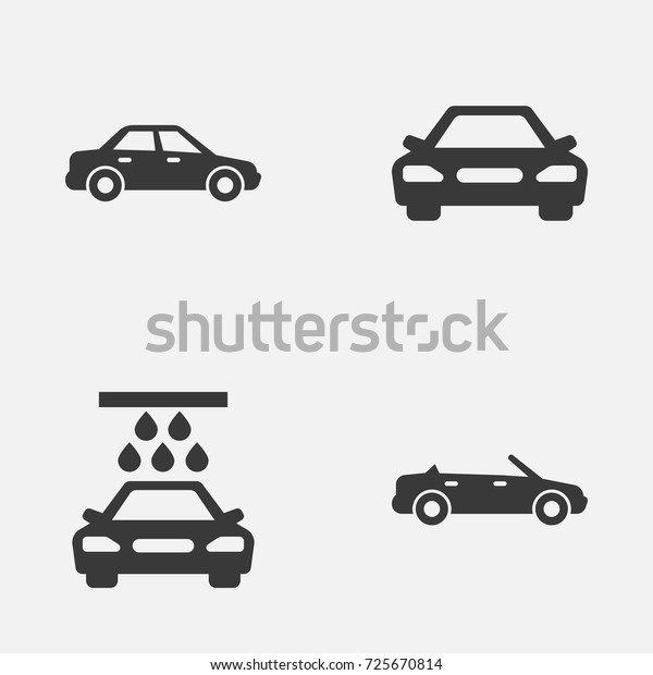 Automobile Icons Set.\
Collection Of Transport Cleaning, Auto, Convertible Model And Other\
Elements. Also Includes Symbols Such As Convertible, Auto,\
Automobile.
