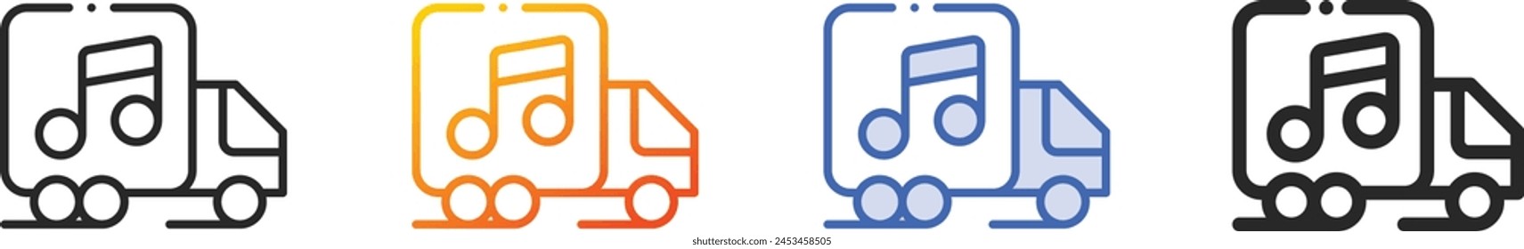 automobile icon.Thin Linear, Gradient, Blue Stroke and bold Style Design Isolated On White Background