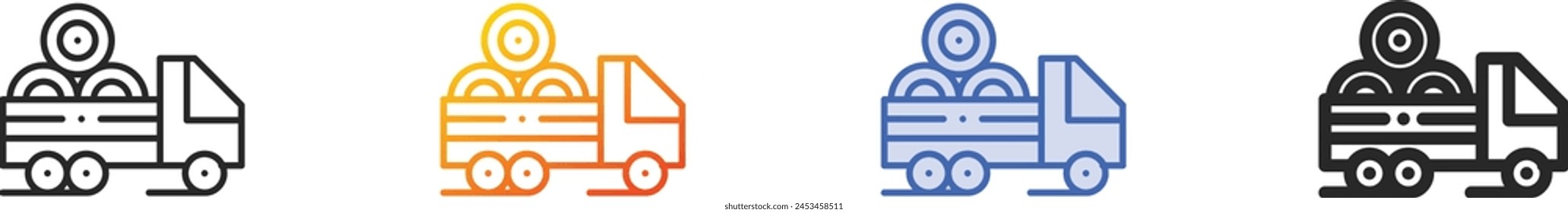 automobile icon.Thin Linear, Gradient, Blue Stroke and bold Style Design Isolated On White Background