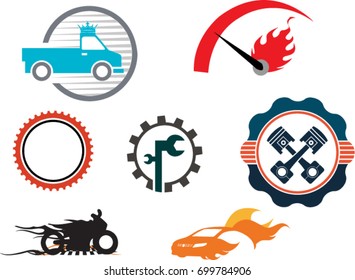 Automobile illustrations done as editable