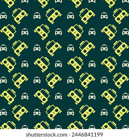 Automobile interesting trendy multicolor repeating pattern vector illustration yellow design