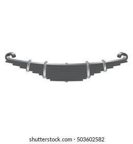 Automobile leaf springs. Vector illustration.