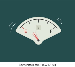 un metro de automóvil. Diseño de icono vectorial de medidor de indicadores.  ilustración.