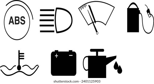 Automobile miscellaneous equipment vector icon deign