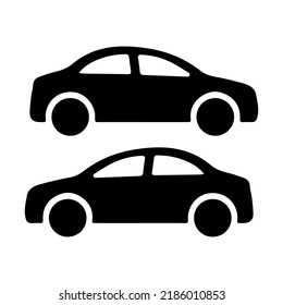 
Automobile. Monochrome icon. Vector image.