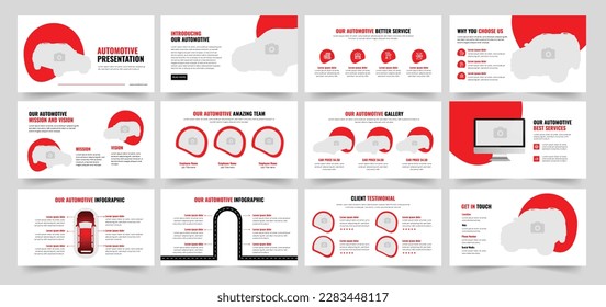 Automobile Presentation Template Design and Car Presentation Keynote and Car Service Presentation Template 