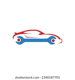 Automobile repair and maintenance shop logo. Vector