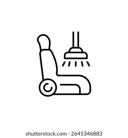 Automobile Seat Cleaning Concept Depicted With Streamlined Vector Design