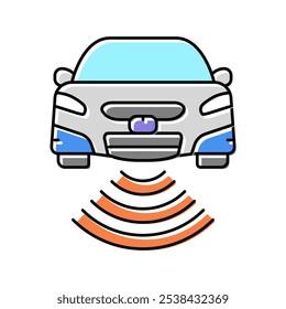 automobile sensor color icon vector. automobile sensor sign. isolated symbol illustration