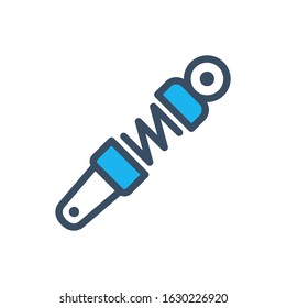 Automobile Shock Absorber icon vector designed in flat style