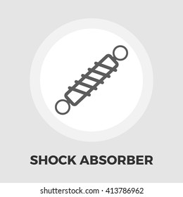  Automobile shock absorber icon vector. Flat icon isolated on the white background. Editable EPS file. Vector illustration.