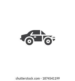 Automobile side view vector icon. Transportation filled flat sign for mobile concept and web design. Hatchback car glyph icon. Symbol, logo illustration. Vector graphics