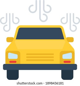 Automobile Steam Wash Concept Vector Color Icon Design, covid car cleaning service Symbol on white background, Vehicle disinfection Sign,