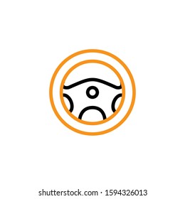 Automobile steering icon template. Vector illustration