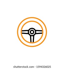 Automobile steering icon template. Vector illustration