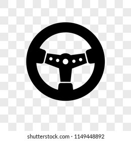 Automobile Steering Wheel vector icon on transparent background, Automobile Steering Wheel icon