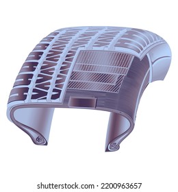 automobile tire construction cross section duotone