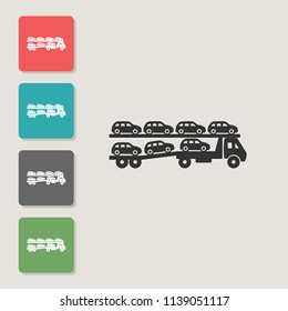 Automobile transporter - vector icon. Symbol for web, infographics, print design and mobile UX/UI kit. Vector illustration, EPS10.