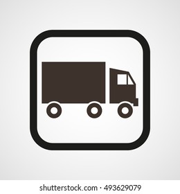 Automobile truck Icon Flat Simple Vector illustration Isolated