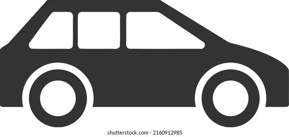 Automobile vector illustration. Flat illustration iconic design of automobile, isolated on a white background.