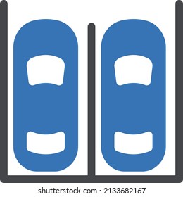 ilustración vectorial de automóvil aislada en un fondo transparente. iconos vectoriales de glifo para el concepto o gráficos web.