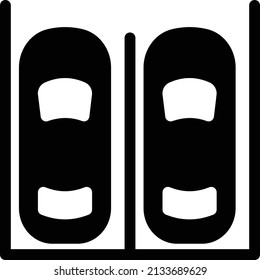 ilustración vectorial de automóvil aislada en un fondo transparente. iconos vectoriales de glifo para el concepto o gráficos web.