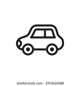Automobile Vector Outline Icon. EPS 10 File. Hotel and Services Symbol