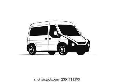 Automobile Vehicle Minimal Vector Logo Design Tshirt Sublimation Illustration Tattoo Art