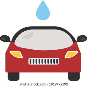 Automobile Water wash, Lorry Decontamination and sanitizing Service Vector color Icon Design, Carwash & Detail Center equipment on white background, 