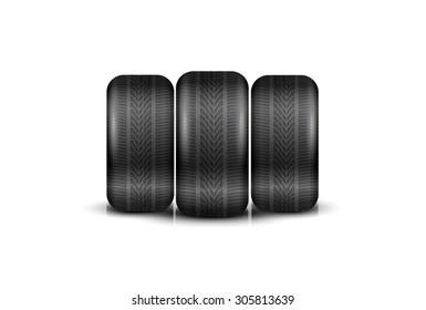 automobile wheel 3D vector illustration