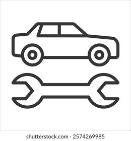 Automobiles Icon Vector Illustration Outline