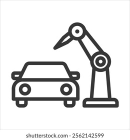 Automobiles Outline Icon Vector Illustration