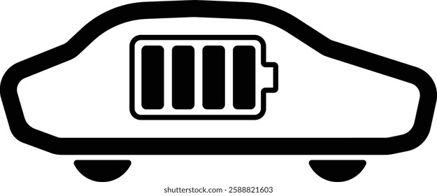 automobiles_Electric Vehicle icon black and white