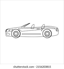 Automobil-Modelle Vektorgrafik-Malbuch-Seite für Erwachsenen-Zeichnung oder Kinder